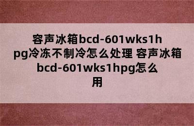 容声冰箱bcd-601wks1hpg冷冻不制冷怎么处理 容声冰箱bcd-601wks1hpg怎么用